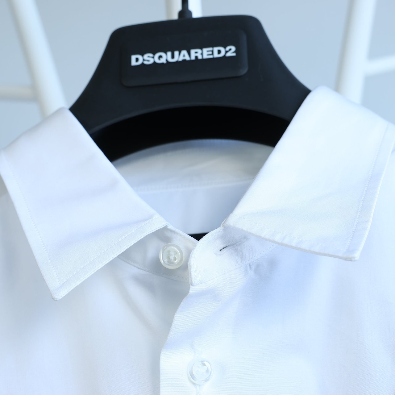 Dsquared2 Dsquared2 Camouflage Panel White Shirt, 48 IT Wit