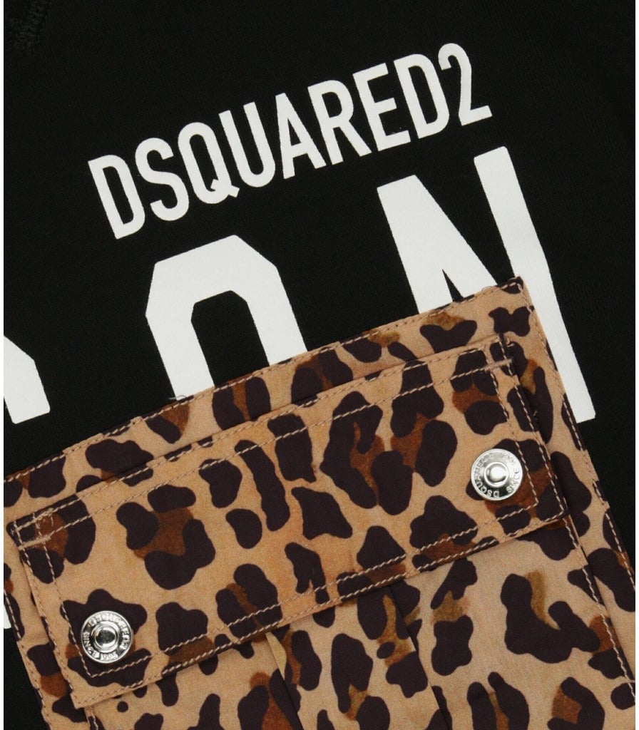 Dsquared2 Dsquared2 Cotton Dress Black Zwart