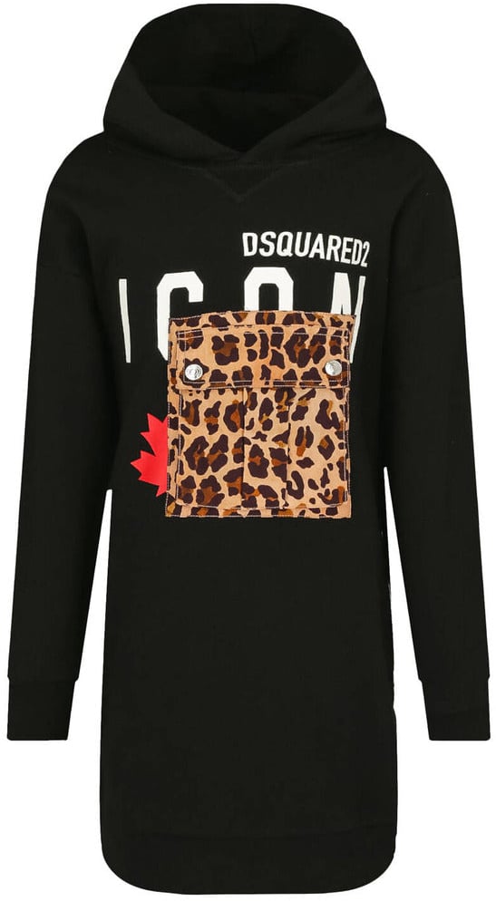 Dsquared2 Dsquared2 Cotton Dress Black Zwart