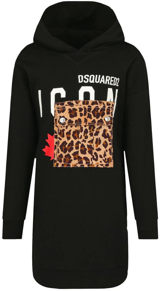Dsquared2 Dsquared2 Cotton Dress Black Zwart