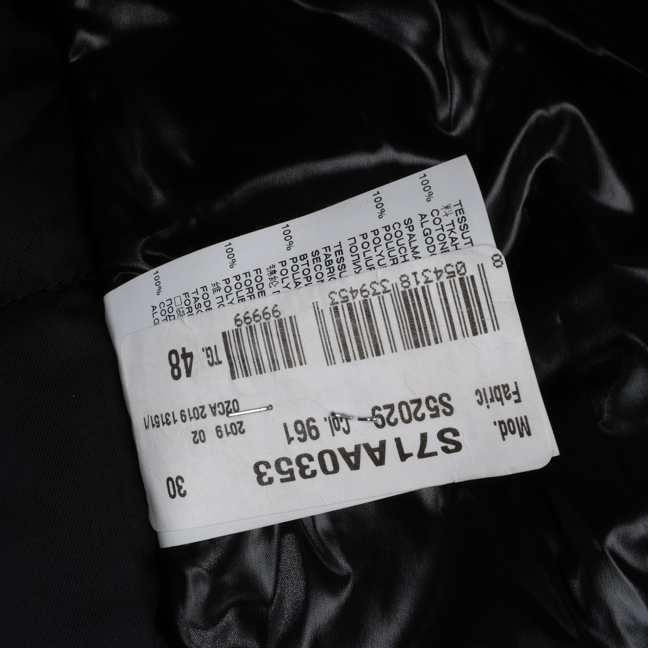 DSQUARED2 Glossy Navy Puffer Jacket, Size 48 Navy