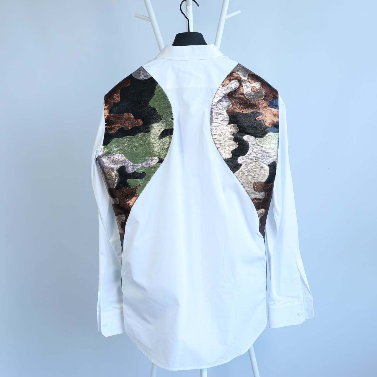 Dsquared2 Camouflage Panel White Shirt, 48 IT Wit