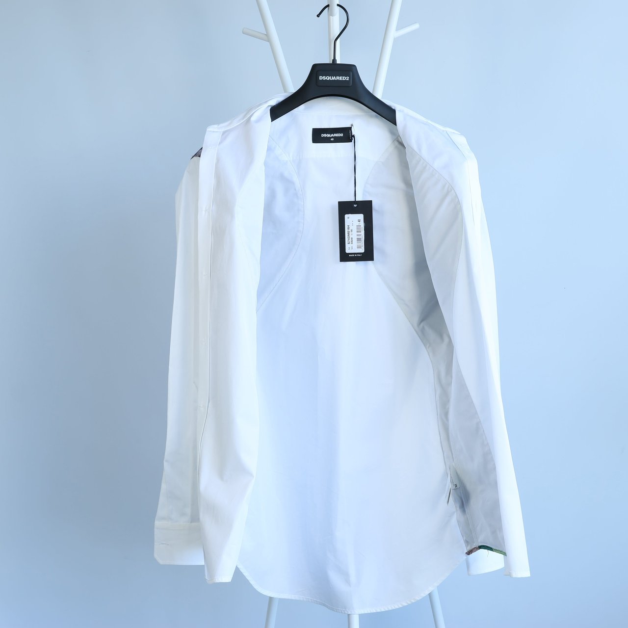 Dsquared2 Camouflage Panel White Shirt, 48 IT Wit