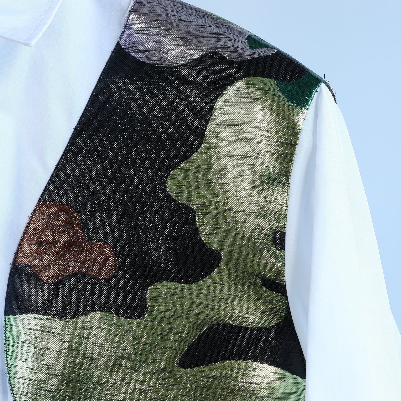 Dsquared2 Camouflage Panel White Shirt, 48 IT Wit