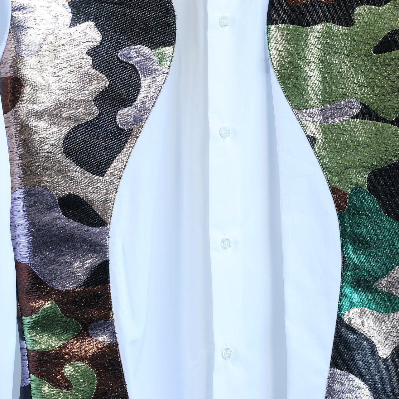 Dsquared2 Camouflage Panel White Shirt, 48 IT Wit