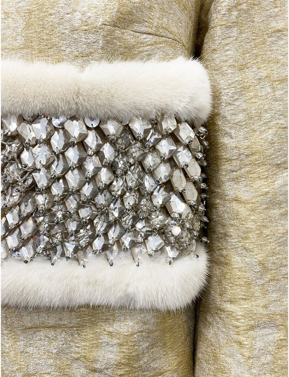 Dsquared2 Dsquared2 Crystal Embellished Coat Beige