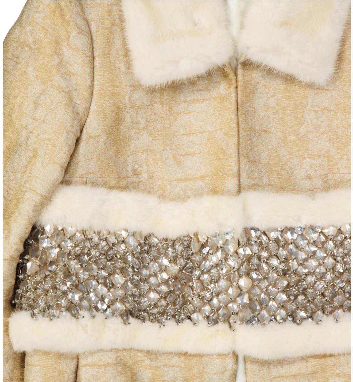 Dsquared2 Dsquared2 Crystal Embellished Coat Beige