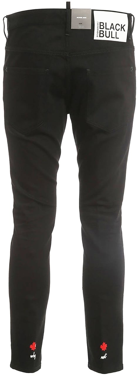 Dsquared2 Black Bull Skater Jeans Zwart