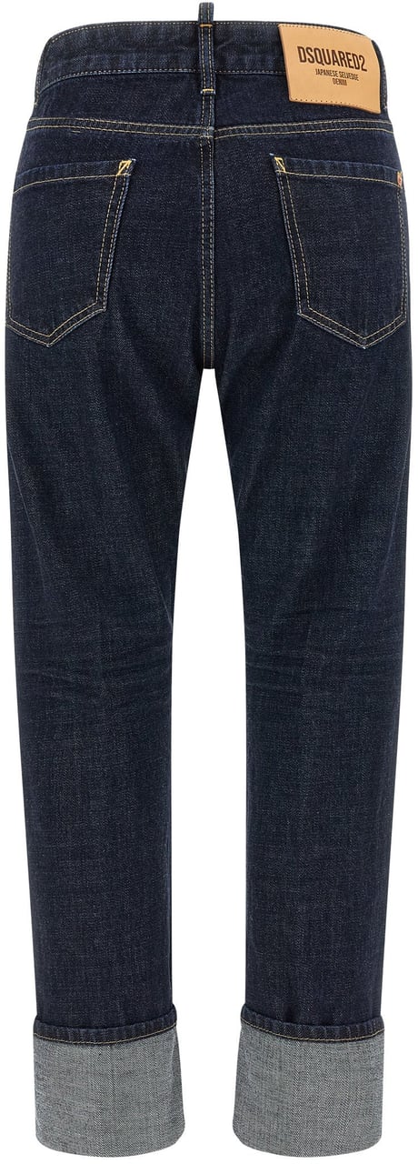 Dsquared2 Dsquared² Blue Cotton Straight-Leg Jeans Blauw