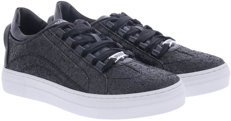 Dsquared2 Kids 551 Low Top Lace Tennis Sneake Zwart