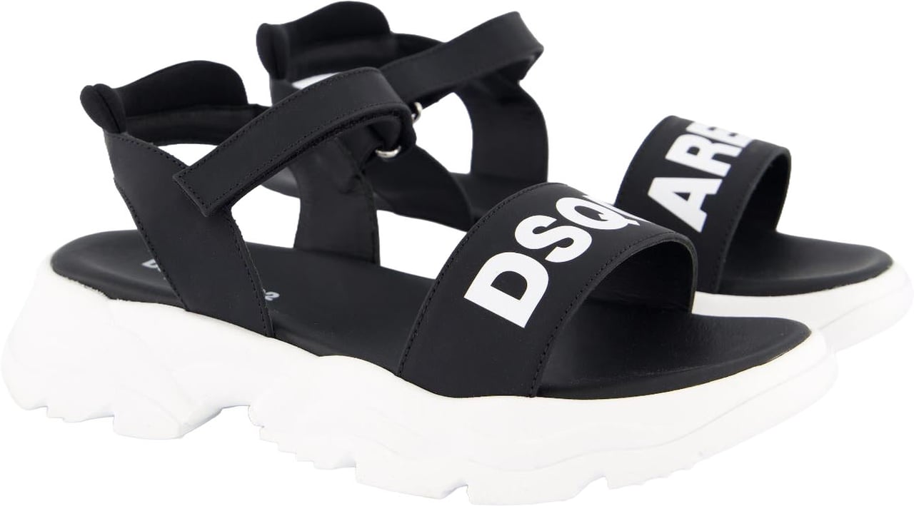 Dsquared2 Kids Fusbet Sandals Print Zwart
