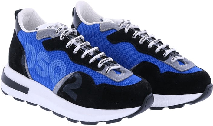 Dsquared2 Kids Sneakers Running Sole Lace Dsq Blauw