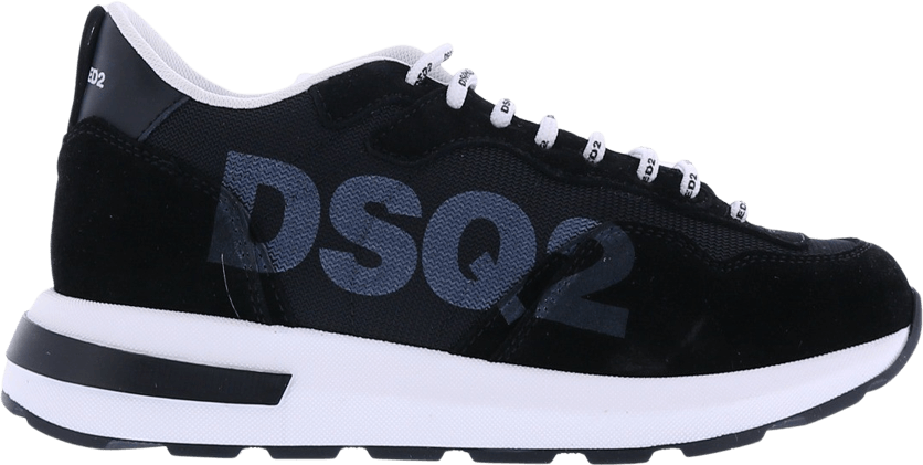 Dsquared2 Kids Sneakers Running Sole Lace Dsq Zwart