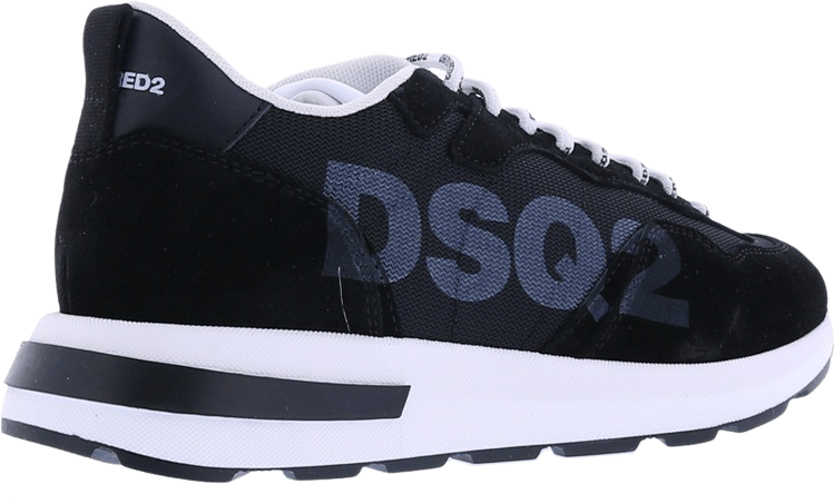 Dsquared2 Kids Sneakers Running Sole Lace Dsq Zwart