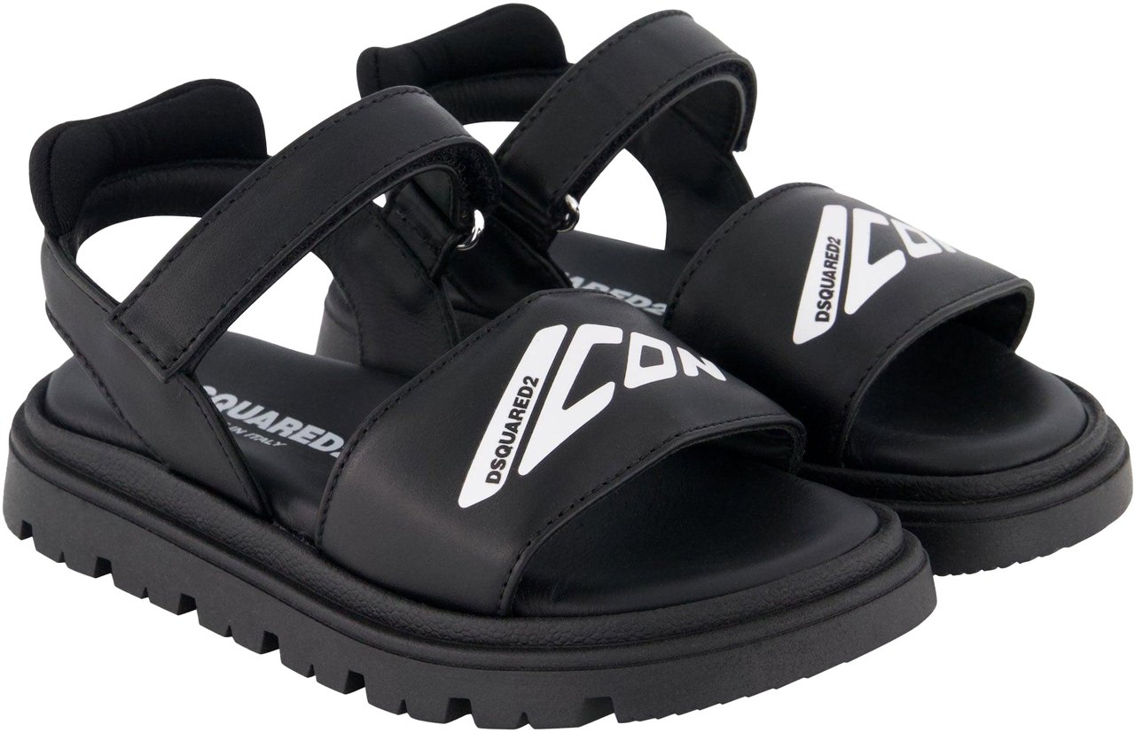 Dsquared2 Dsquared2 Unisex Sandalen In Zwart Zwart