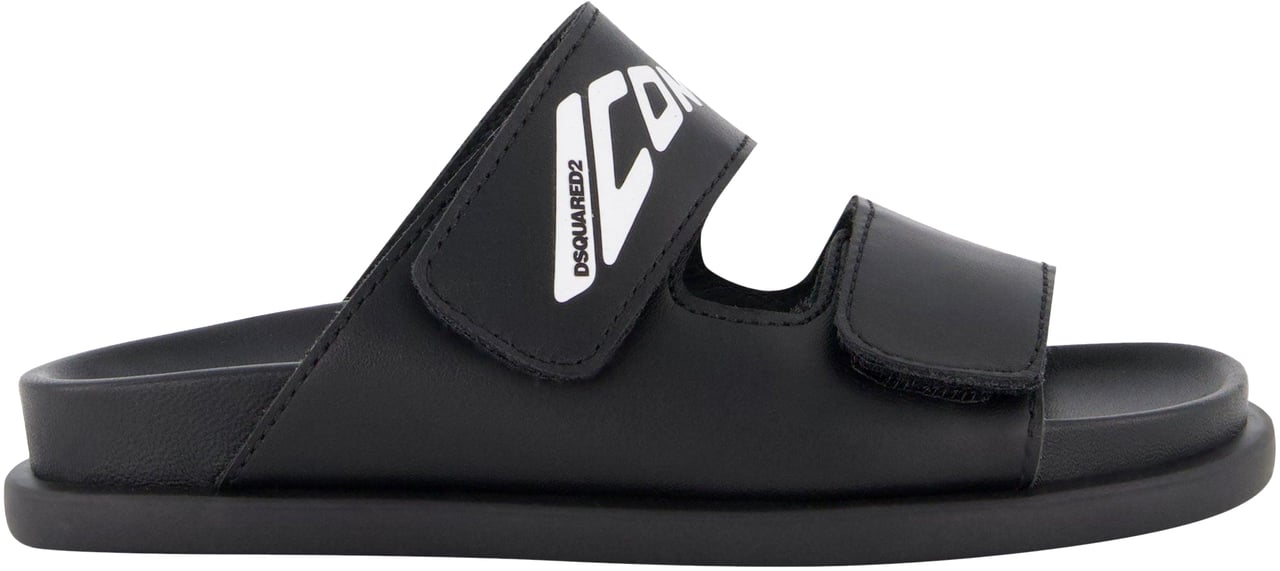 Dsquared2 Dsquared2 Unisex Slippers In Zwart Zwart