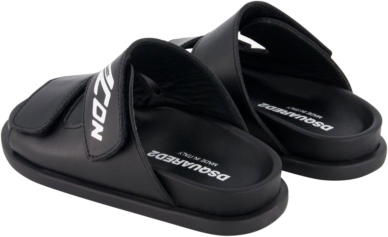 Dsquared2 Dsquared2 Unisex Slippers In Zwart Zwart