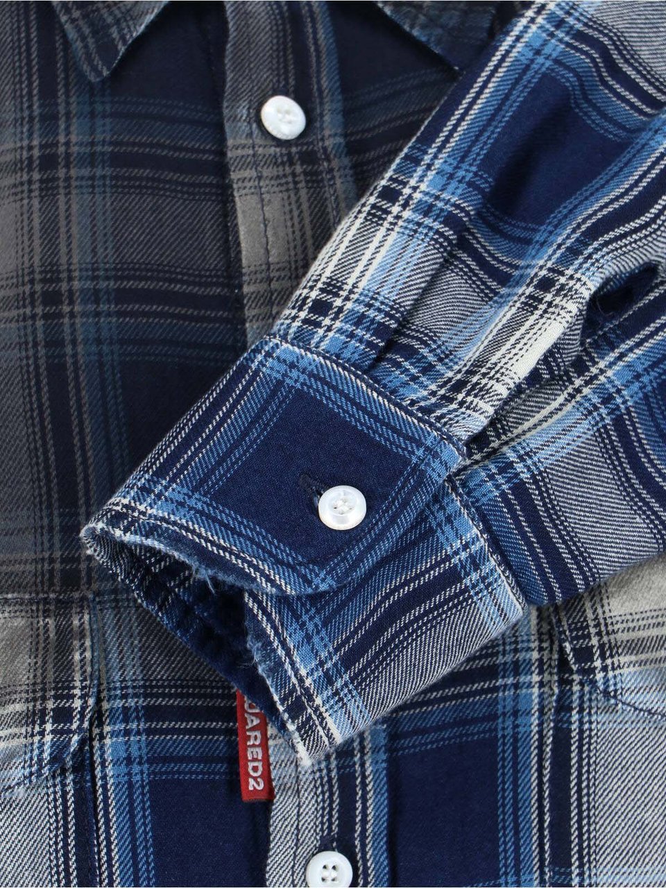 Dsquared2 Blue Checked Shirt Wit