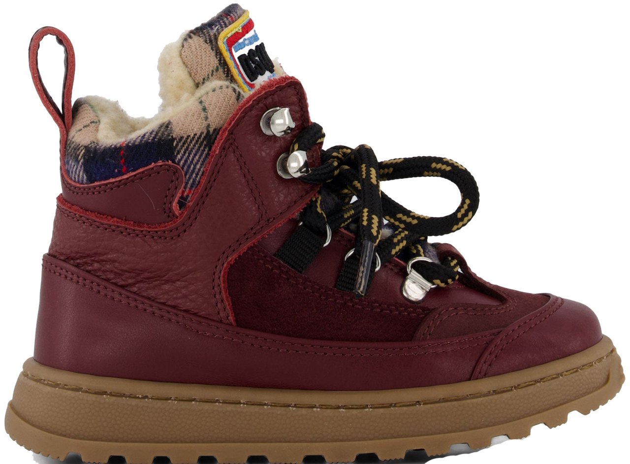 Dsquared2 Dsquared2 Unisex Laarzen In Bordeaux Rood