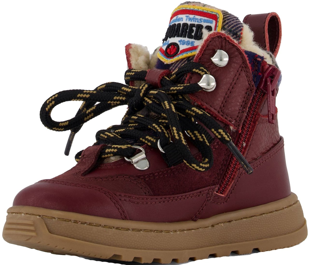 Dsquared2 Dsquared2 Unisex Laarzen In Bordeaux Rood