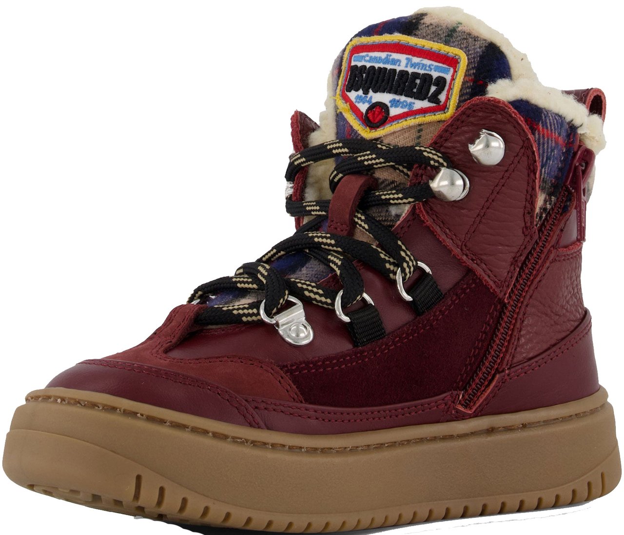 Dsquared2 Dsquared2 Unisex Laarzen In Bordeaux Rood