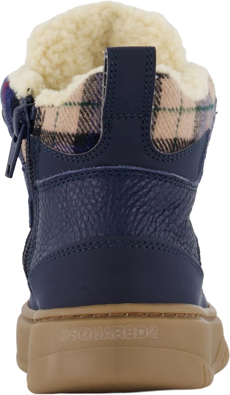 Dsquared2 Unisex Laarzen In Navy Blauw