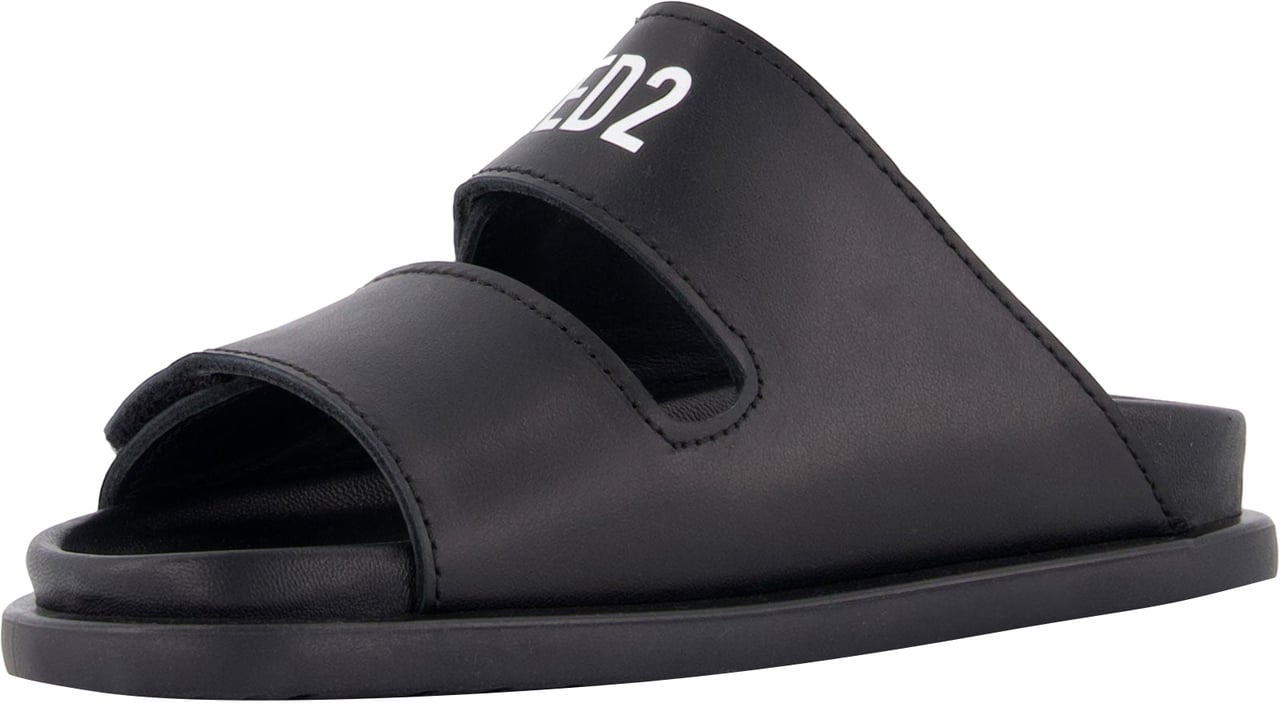 Dsquared2 Dsquared2 Jongens Slippers In Zwart Zwart