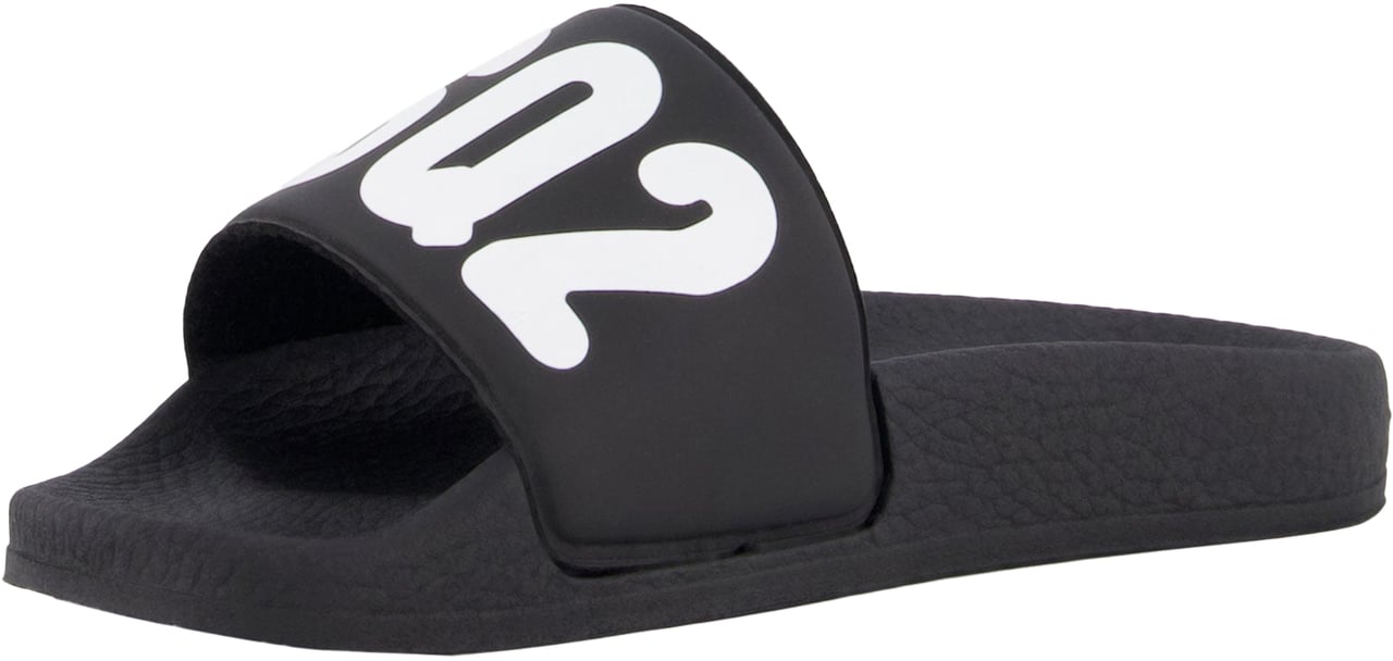 Dsquared2 Dsquared2 Jongens Slippers In Zwart Zwart