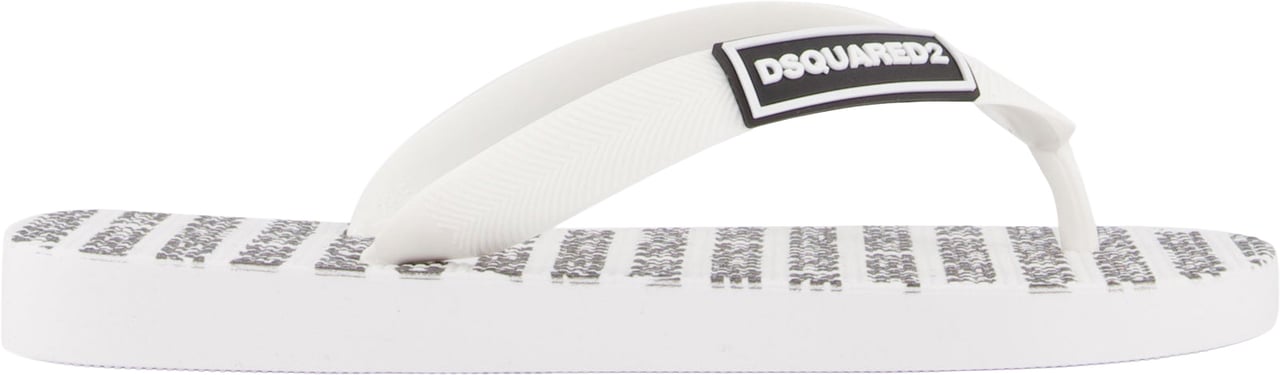 Dsquared2 Jongens Slippers In Wit Wit