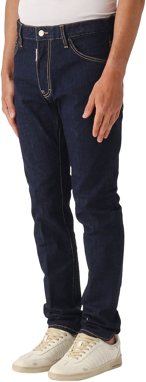 Dsquared2 Cool Guy Logo Patch Jeans Blauw