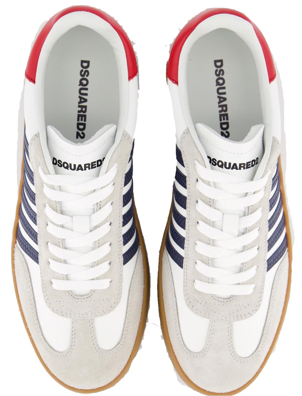 Dsquared2 Heren Boxer Sneaker Wit/Blauw/Rood Wit