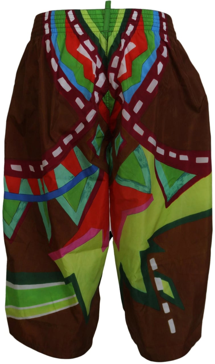 Dsquared2 Dsquared² Multicolor Printed Men Beachwear Shorts Swimwear Divers