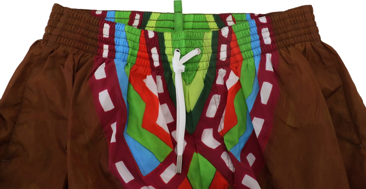 Dsquared2 Dsquared² Multicolor Printed Men Beachwear Shorts Swimwear Divers