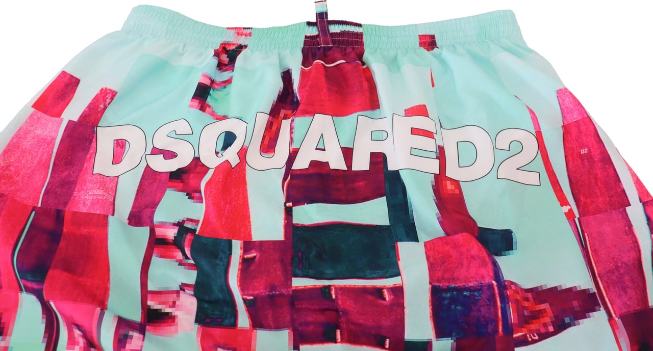 Dsquared2 Dsquared² Multicolor Printed Beachwear Shorts Swimwear Divers