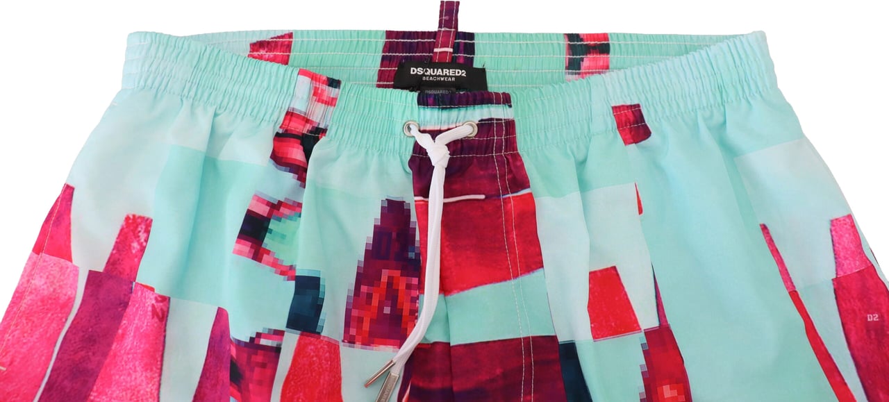 Dsquared2 Dsquared² Multicolor Printed Beachwear Shorts Swimwear Divers