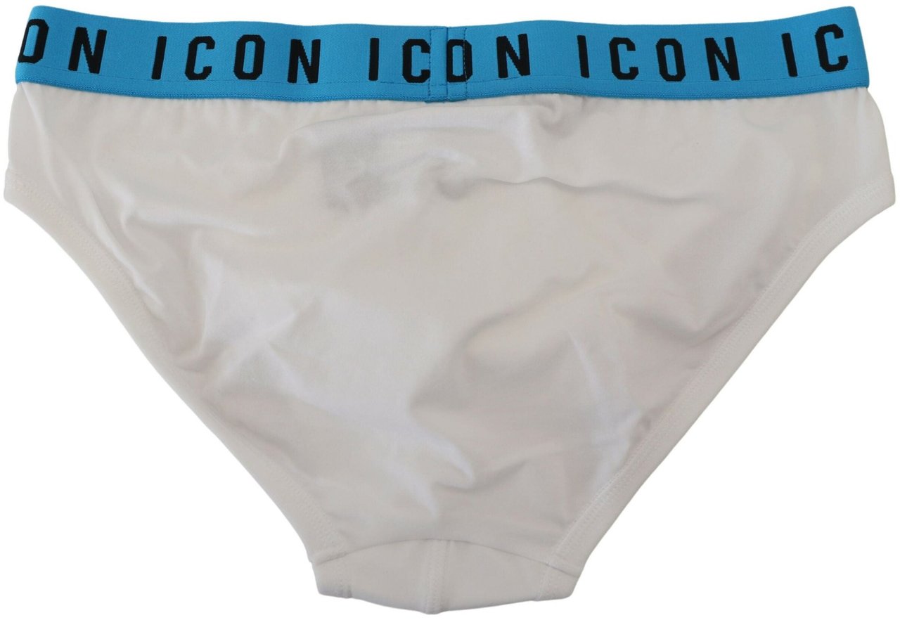 Dsquared2 Dsquared² White Icon Logo Cotton Stretch Men Brief Underwear Wit