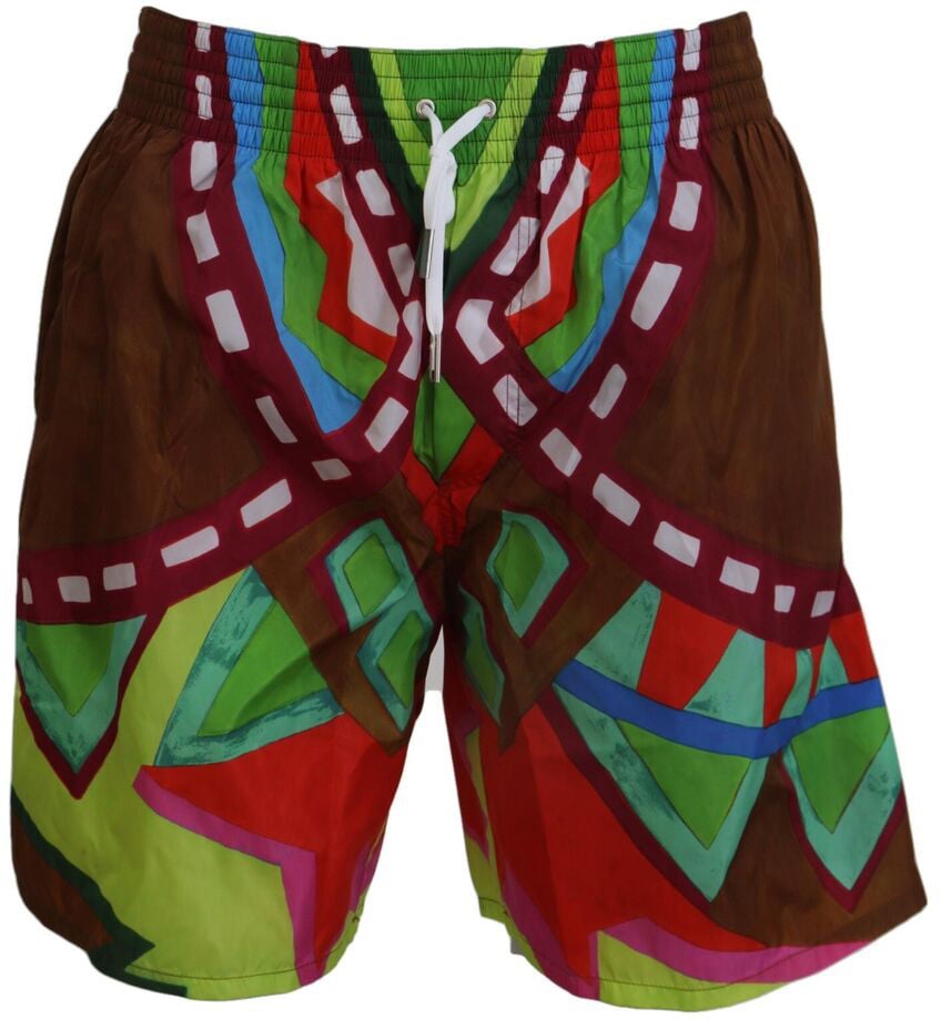 Dsquared2 Dsquared² Multicolor Printed Men Beachwear Swimwear Short Divers