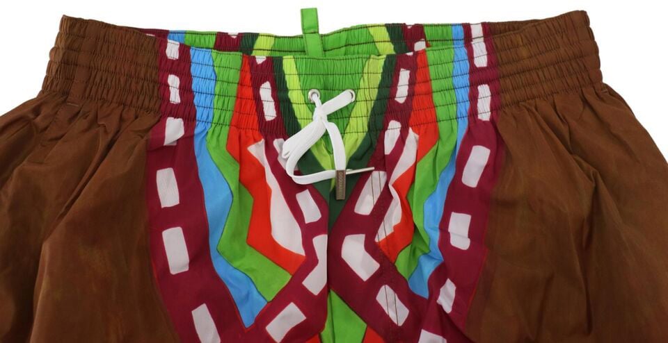 Dsquared2 Dsquared² Multicolor Printed Men Beachwear Swimwear Short Divers