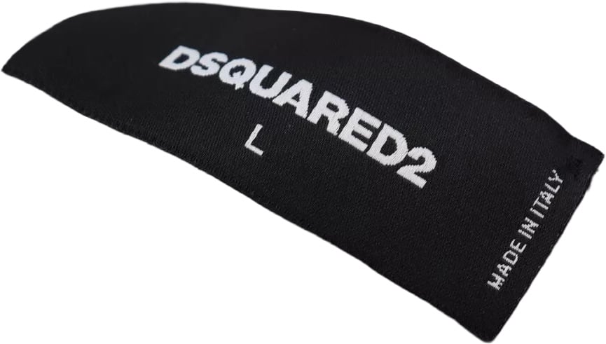 Dsquared2 Dsquared² Black Cotton Linen Long Sleeves Pullover Sweater Zwart