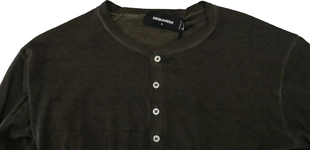 Dsquared2 Dsquared² Gray Cotton Linen Long Sleeves Pullover Sweater Grijs