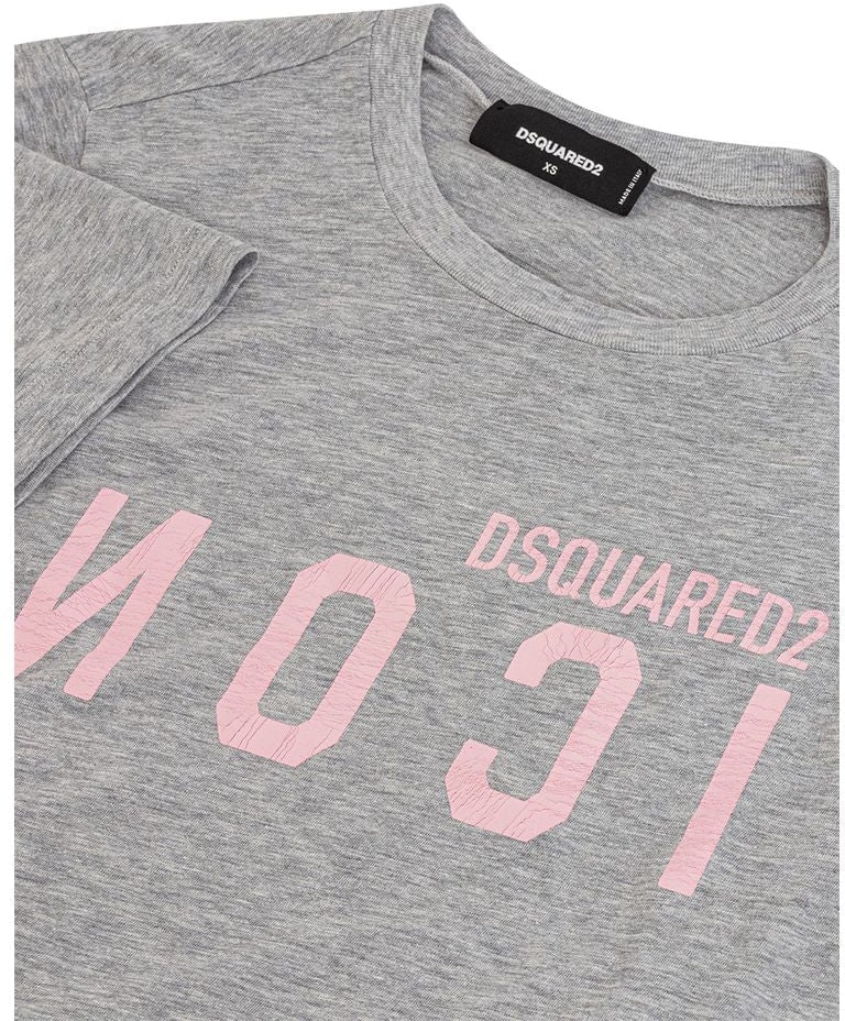 Dsquared2 Dsquared² Gray Cotton T-Shirt Grijs