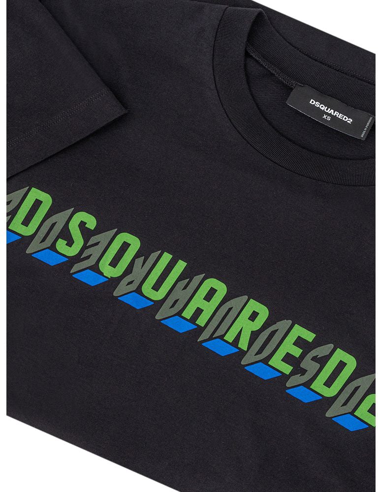 Dsquared2 Dsquared² Black Cotton T-Shirt Zwart