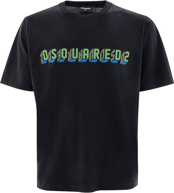 Dsquared2 Dsquared² Black Cotton T-Shirt Zwart