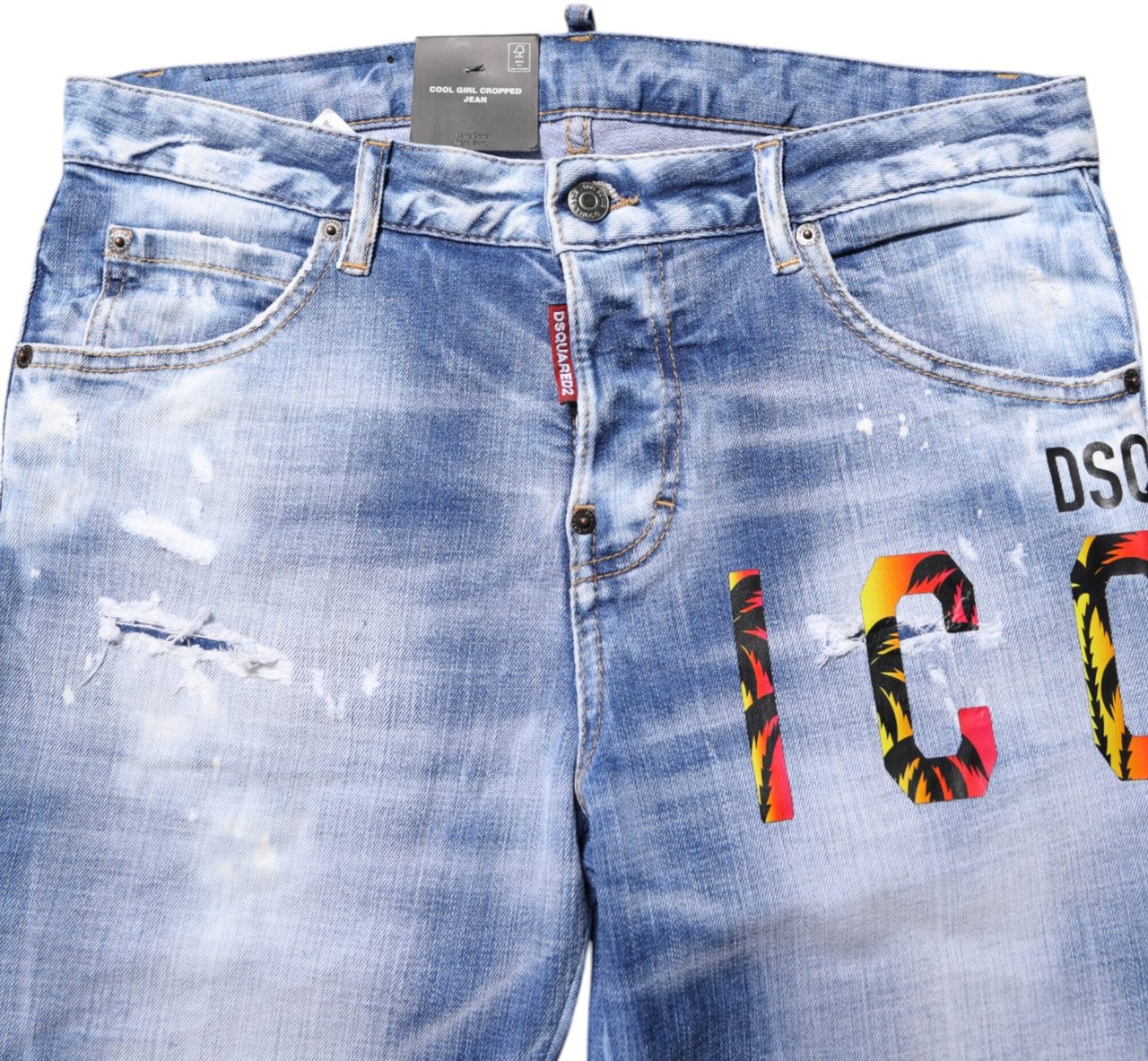 Dsquared2 Dsquared² Blue Washed Cotton Mid Waist Skinny Denim Jeans Blauw