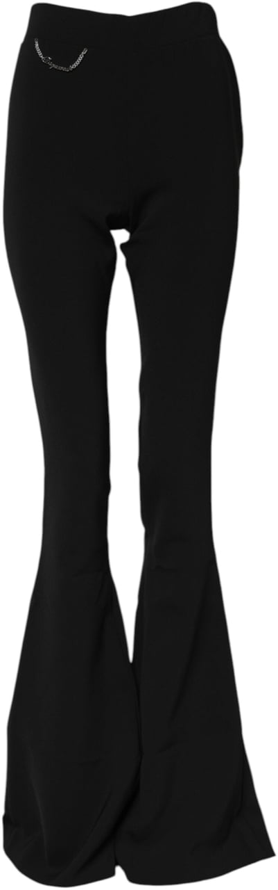 Dsquared2 Dsquared² Black Polyester High Waisted Flared Pants Zwart