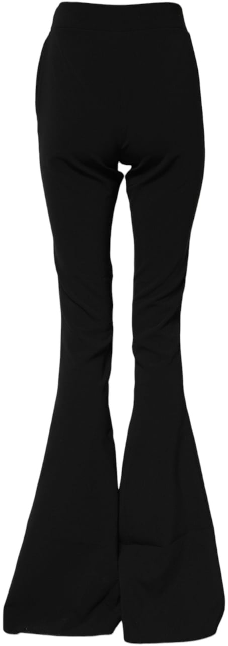 Dsquared2 Dsquared² Black Polyester High Waisted Flared Pants Zwart
