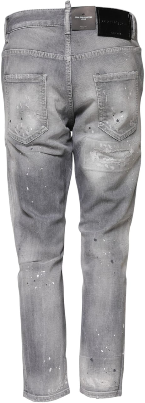 Dsquared2 Dsquared² Gray Washed Mid Waist Tapered Jeans Grijs