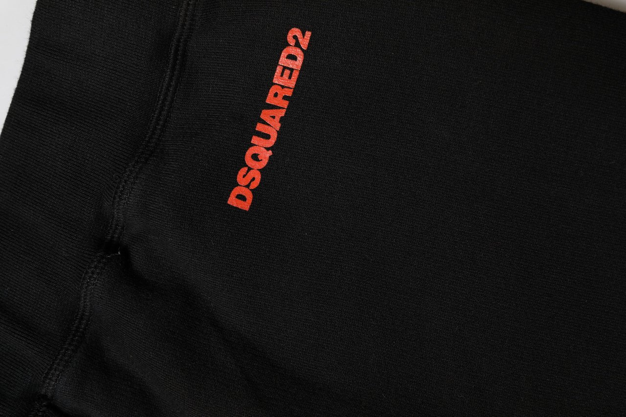 Dsquared2 Dsquared² Black Red Cotton Straight Fit Jogger Pants Divers