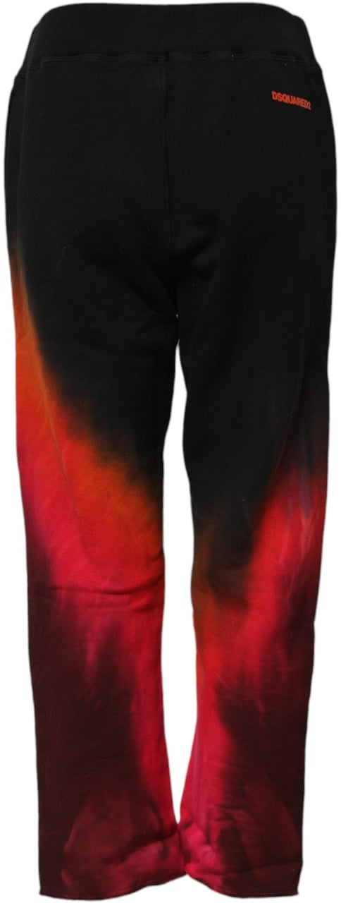 Dsquared2 Dsquared² Black Red Cotton Straight Fit Jogger Pants Divers