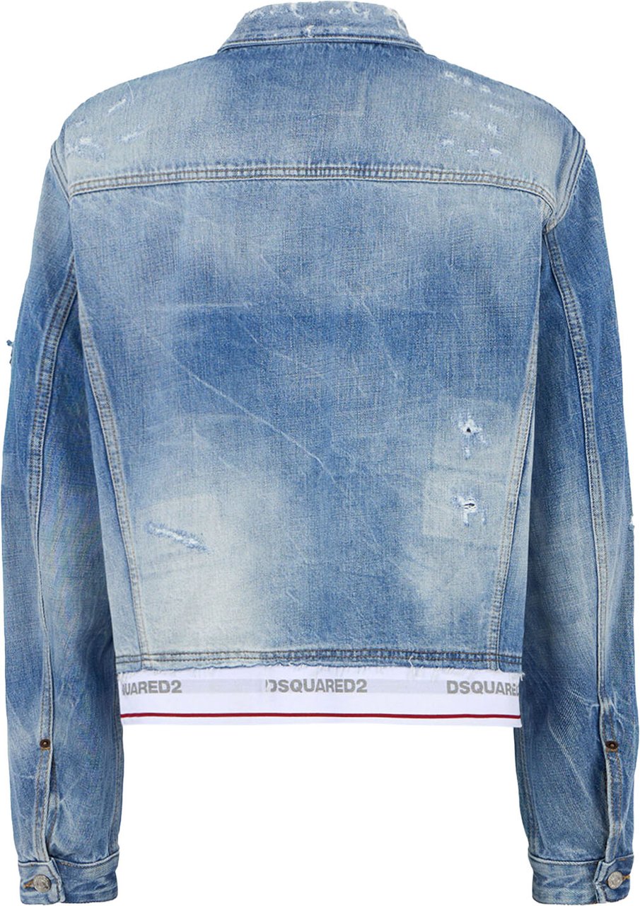 Dsquared2 Light Cool Kids Wash Over Jean Jacket Blauw
